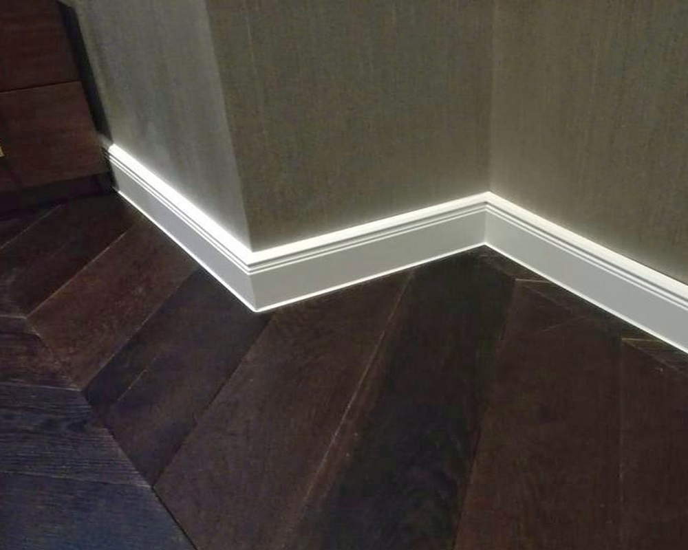 Плинтус ХДФ Dollken Cubu Hamburg Style 80мм х 2,5 м 5012 Белый