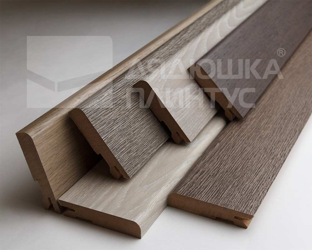 Плинтус МДФ Лука Пл 80МДФ.2700.Point line 24050 Дуб винтаж графит