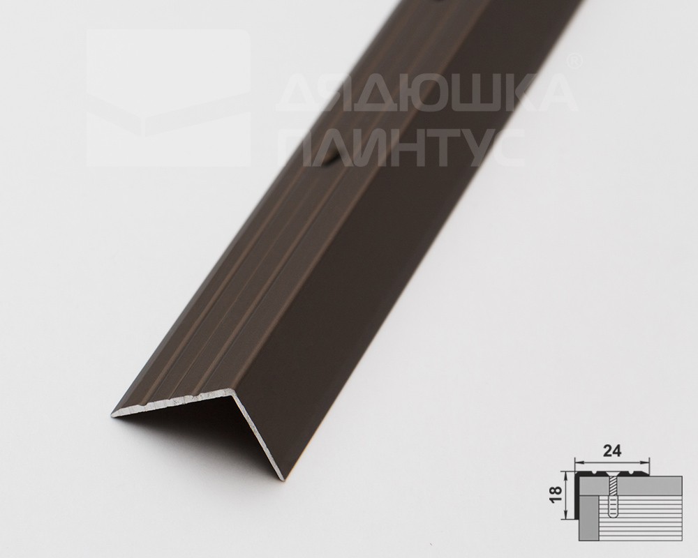 Порог угловой ПУ 03.900.04л Бронза