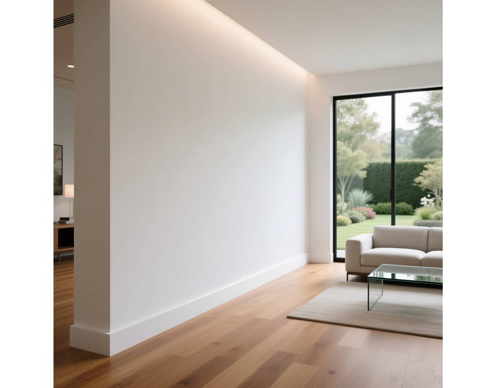 Плинтус Decaro Invisible PL 80  2м Белый под покраску