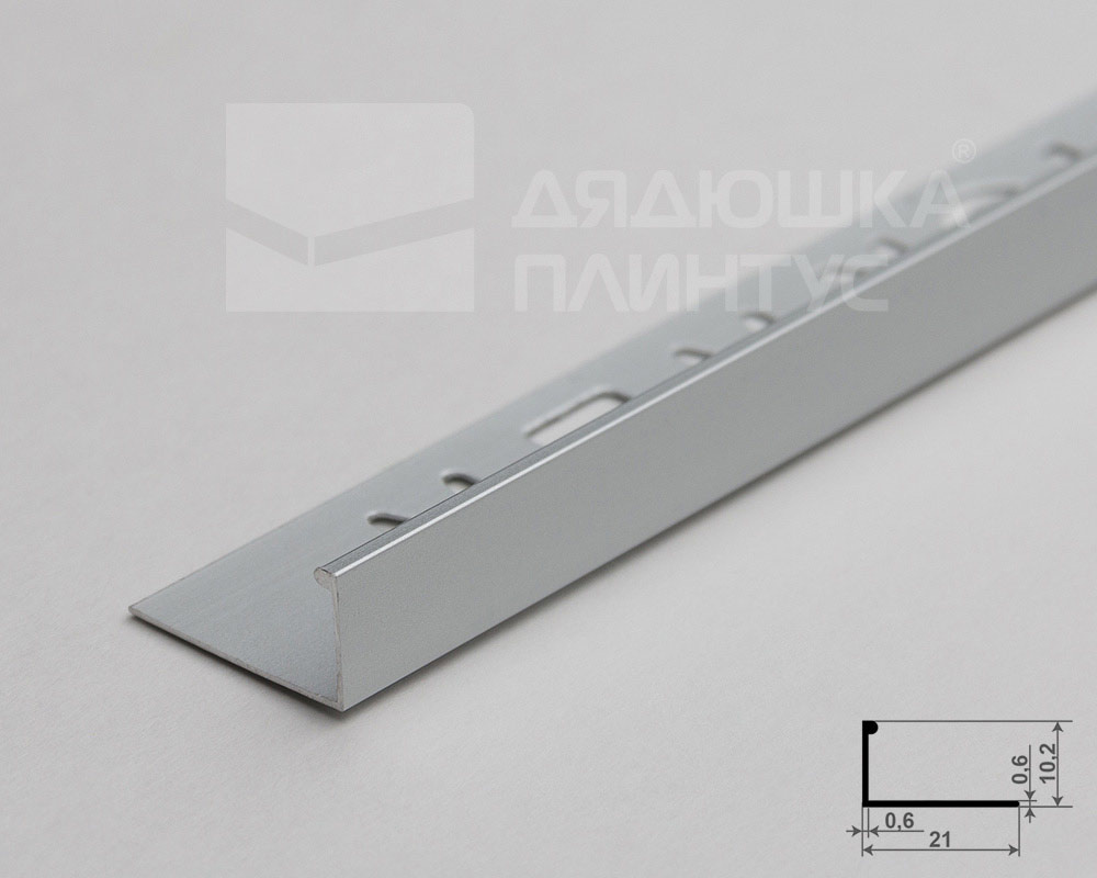 Профиль окантовочный Волшебная палочка Expert MSPKE 01.2700.01L 10мм 2,7м Серебро Люкс