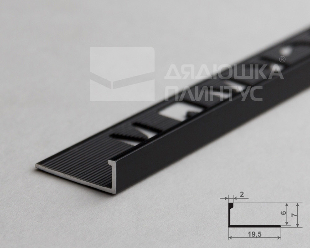 Профиль окантовочный Волшебная палочка MSPK 01-6.2700.15 6мм 2,7м Черный анод