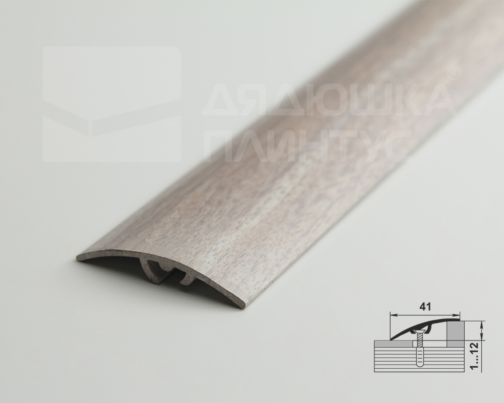 Порог разноуровневый ПР 06.900.106 Ясень белый