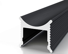 Алюминиевый теневой профиль для светодиодной ленты Decaro Engineering D007А Black 3,0 м